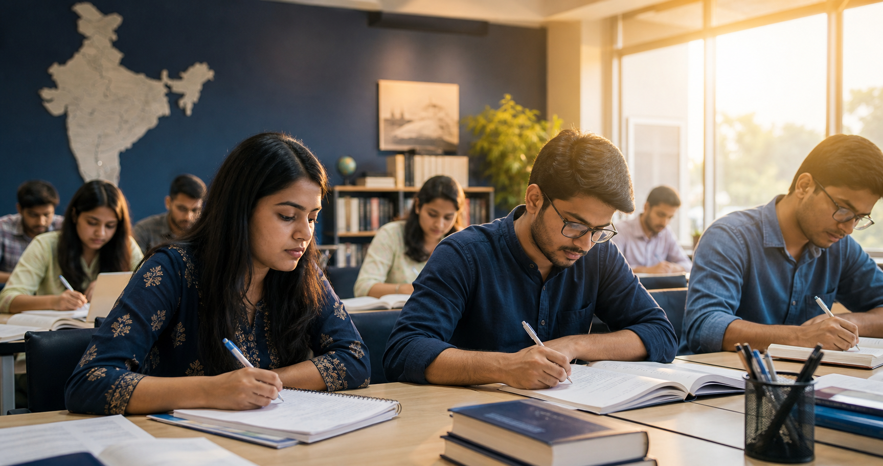 Civil services students at an academic event